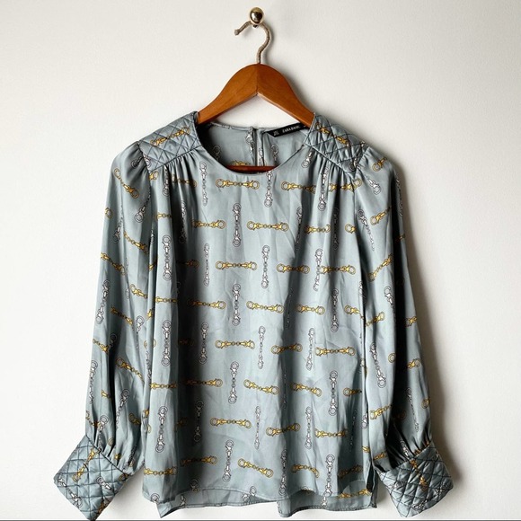 Zara Tops - Zara Basic Printed Blouse